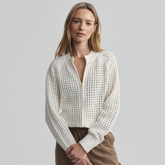Varley Marta Boucle Zip-Through Knit NWT - Picture 1 of 11